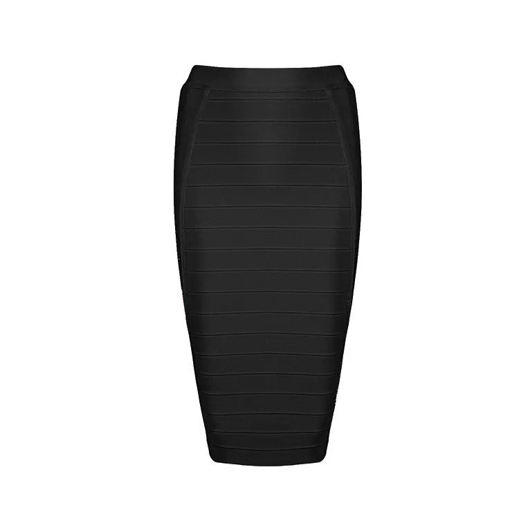 VenusFox Sexy Striped Knee-Length Pencil Bodycon Skirt