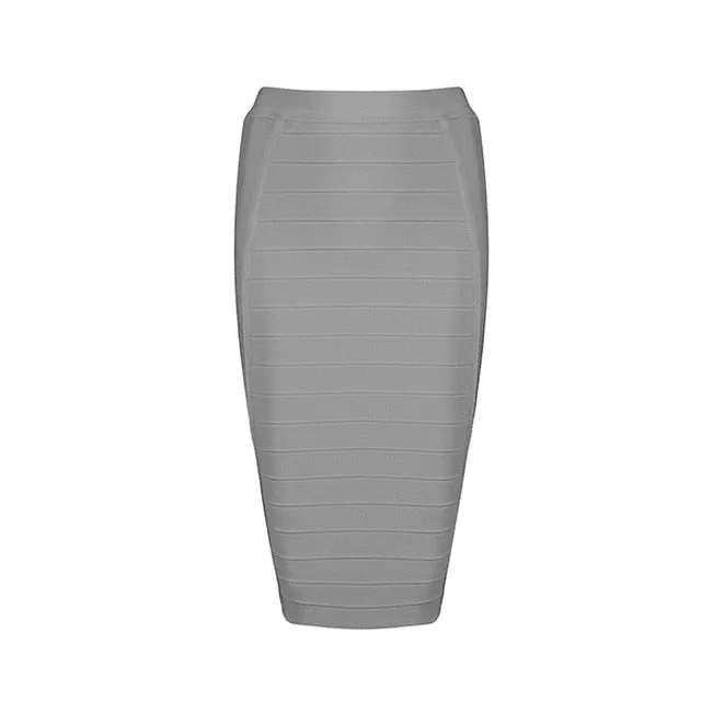 VenusFox Sexy Striped Knee-Length Pencil Bodycon Skirt