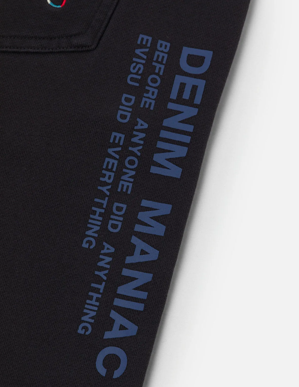 Washed Multi-pocket and Logos Print Straight Fit Sweatpants
