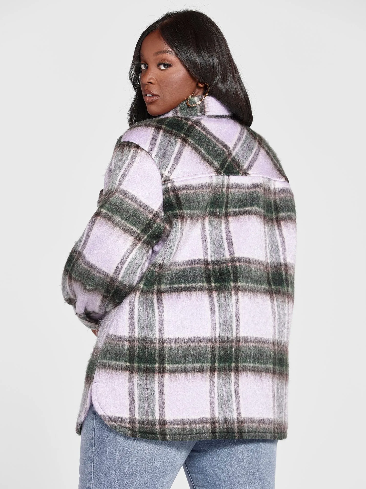 Wendy Plaid Shirt Jacket