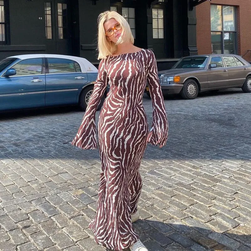 Wild Elegance Zebra Dress - Culture Heaven Special