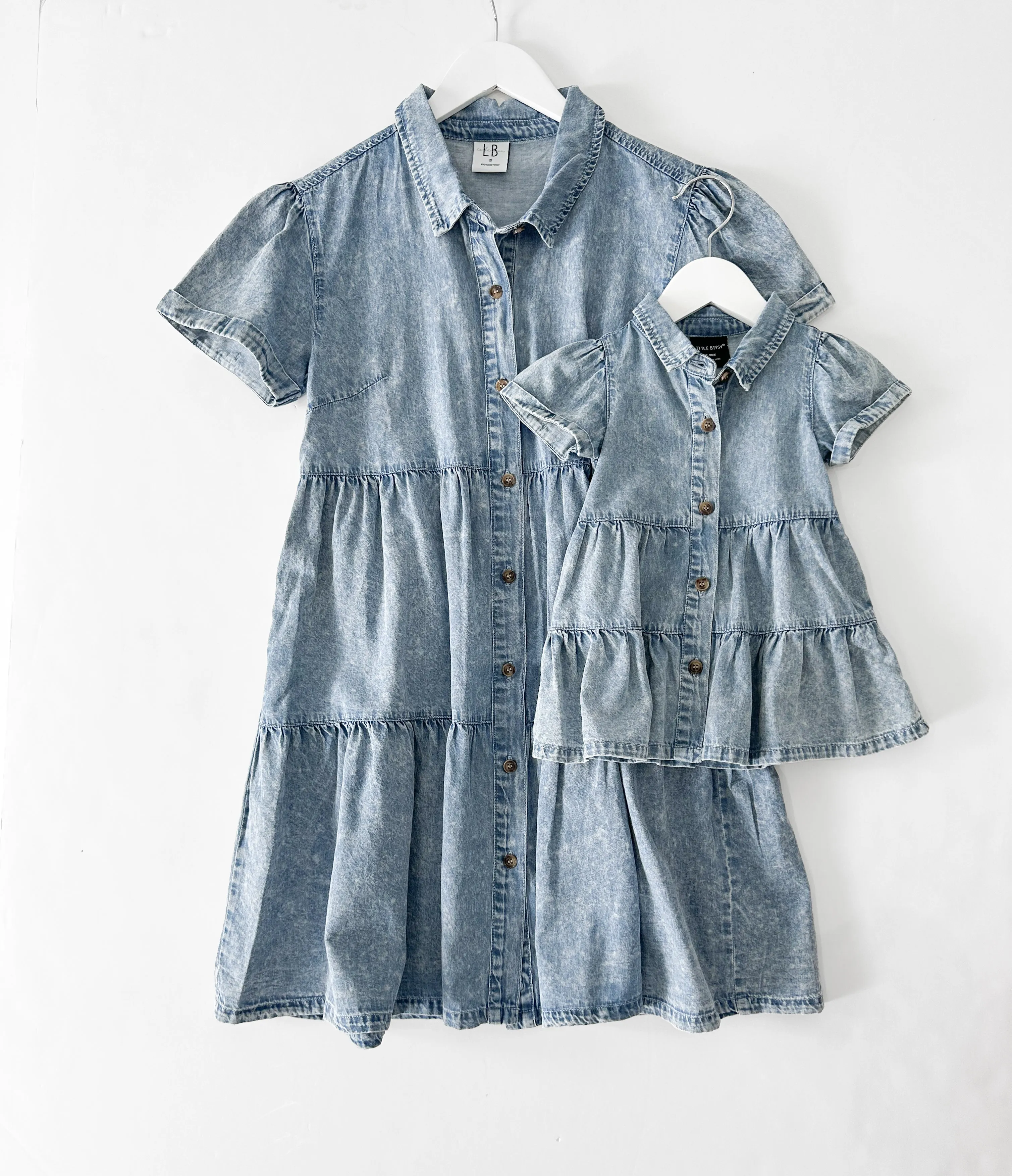 Women's Short Sleeve Chambray Dress