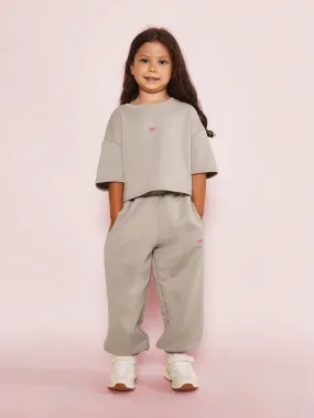Young Girls Everyday Play Boxy Fit T-Shirt And Jogger With Butterfly Graphic Print 2 Piece Set