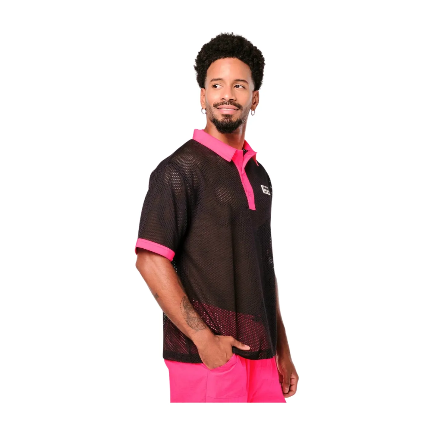 Zumba Prep Oversized Mesh Polo