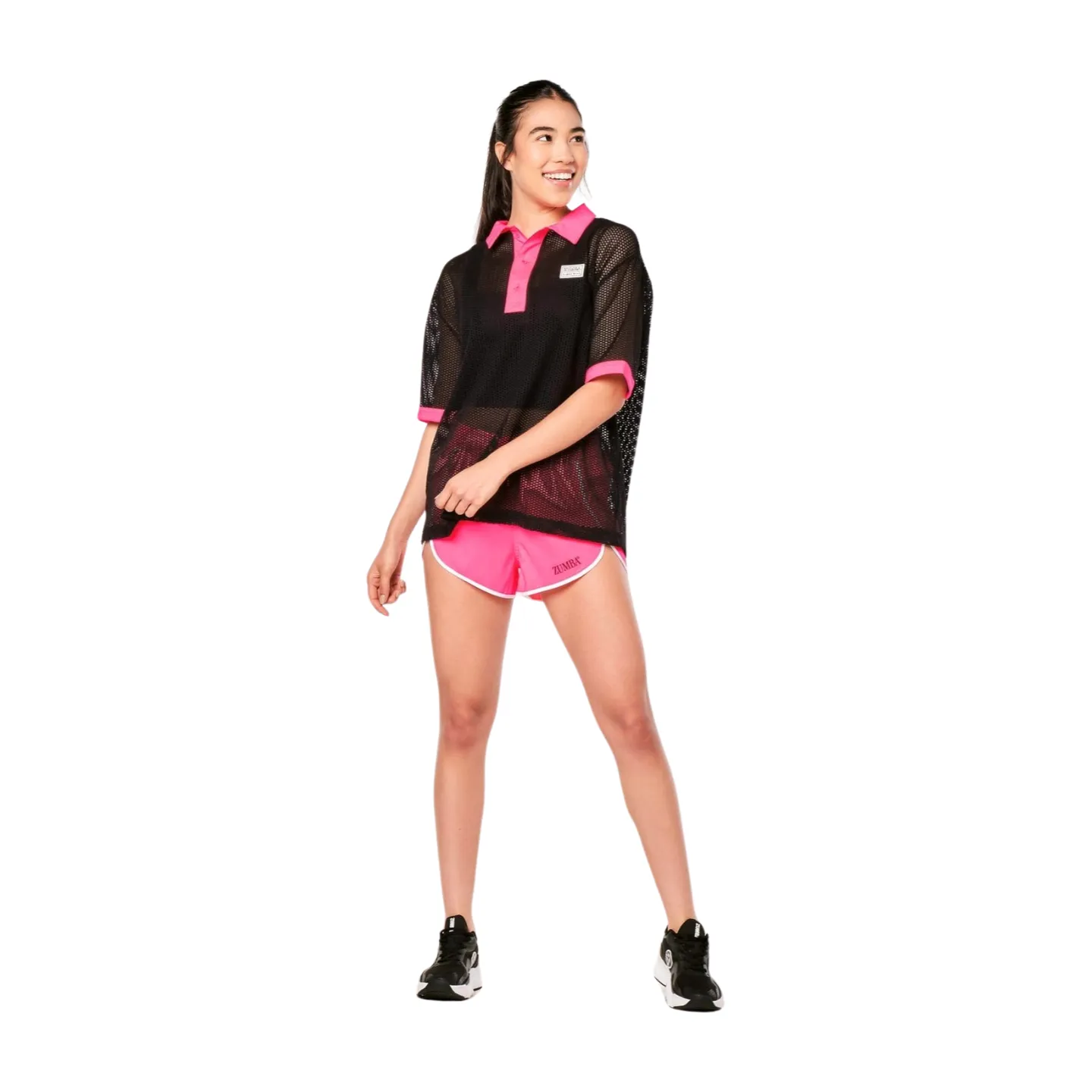 Zumba Prep Oversized Mesh Polo