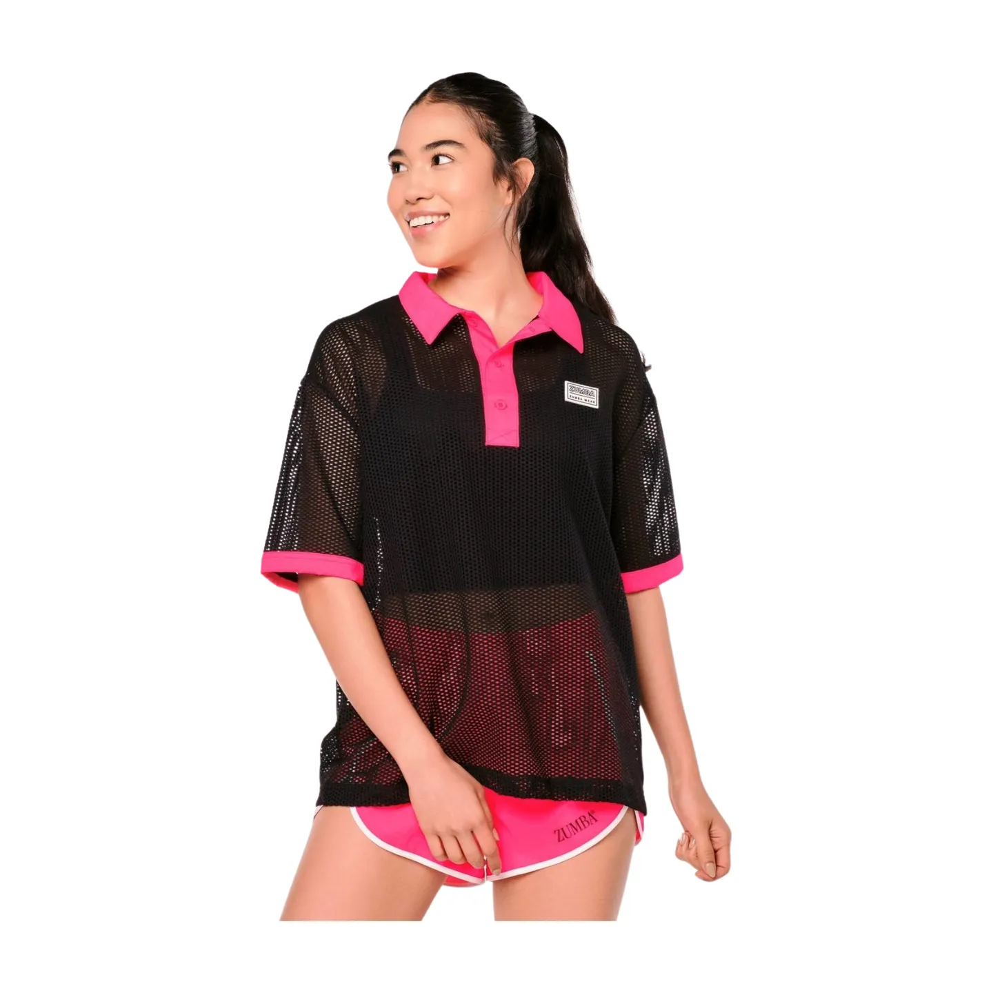 Zumba Prep Oversized Mesh Polo