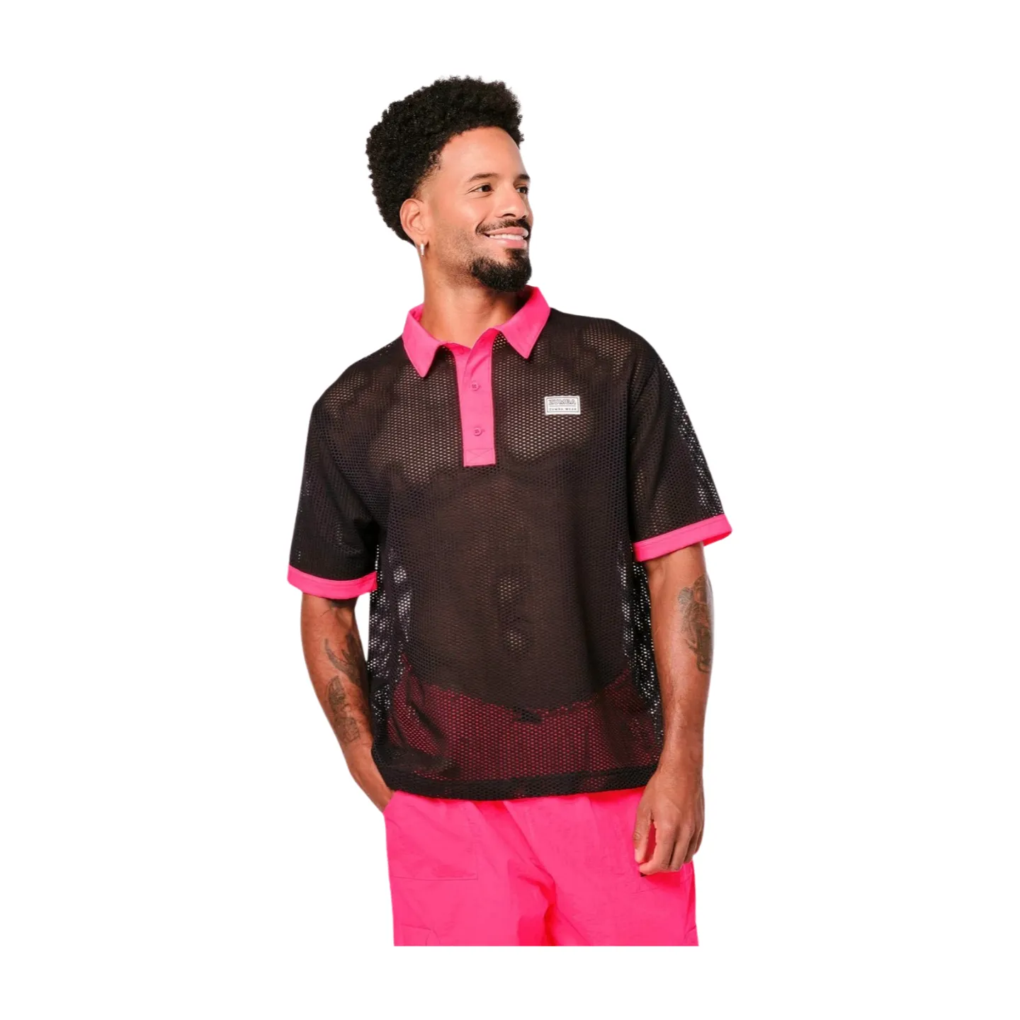Zumba Prep Oversized Mesh Polo
