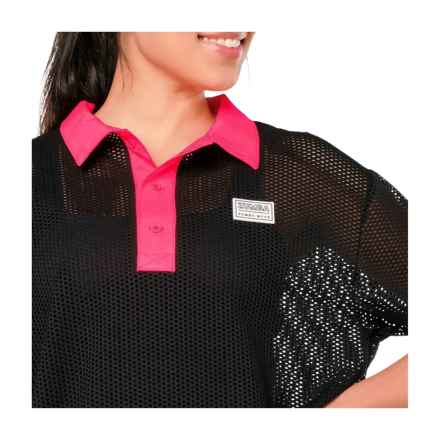 Zumba Prep Oversized Mesh Polo